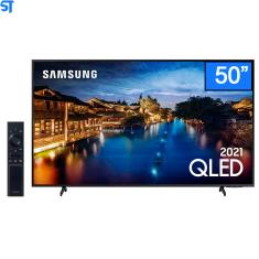 Smart TV 4K QLED 50” Samsung QN50Q60AAGXZD - Wi-Fi Bluetooth HDR 3 HDMI 2 USB