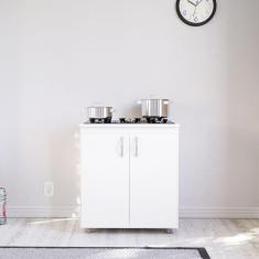 Balcão para Cooktop Natal 72cm 2 Portas Politorno Branco