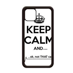 Capa Keep Calm preta divertida para iPhone 11 Pro Max para Apple Mobile Case Shell