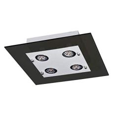 Plafon Quadrado 4 Lâmpadas Pantoja & Carmona, 60w 220v Grafite