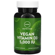 Mrm Nutrition, Vitamina D3 Vegana, 5.000 Ui, 60 Cáps