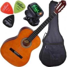 Kit Violão Clássico Acústico Nylon N14 Natural Giannini