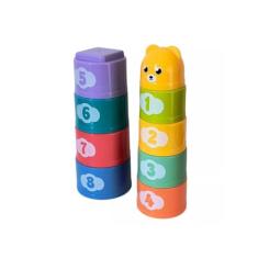 Brinquedo Infantil Educativo Torre divertida De Argolas Coloridas - Ma