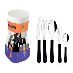 Faqueiro Tramontina Inox Leme 20 Peças, Preto, 20