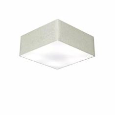 Plafon Quadrado Vivare Md-3050 Cúpula Em Tecido 12/40x40cm -
