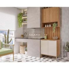 Cozinha Modulada Completa Divina 3 Peças (1Aéreo+1Balcão+1Complemento)