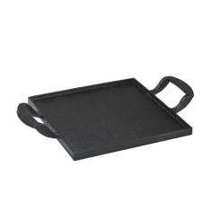 Chapa Bifeteira Quadrada Lisa 2 Alças Ferro Santana 25Cm