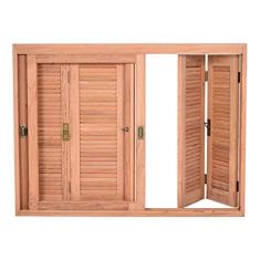 Janela Pantográfica Lisa JE121 Esel 100cmx200cmx14cm Natural