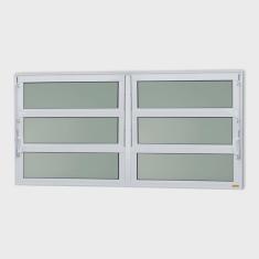 Janela de Alumínio Basculante 2 Seções 60x240cm Vidro Mini Boreal Elite Brimak