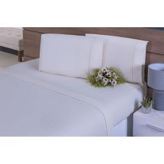 Lençol Viúva 100% Algodão 200 Fios - Thais Enxovais - Palha