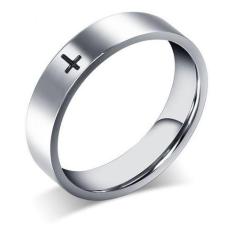 Anel Aliança Titânio Cruz 6mm  - Judith Joais, 17