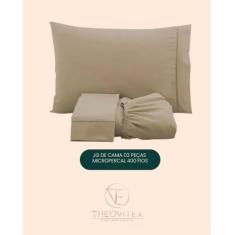 Jogo Lençol Casal Padrão 3 Peças  Ponto Palito 100 Algodão - theovitex