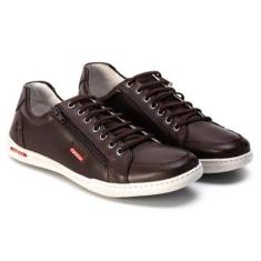 Tenis Sapatenis masculino em couro 100% bovino comfort-Masculino