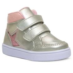 Tenis Infantil Menina Nº 22ao27 Botinha Glitter 11.106-Feminino