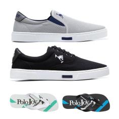 Kit 1 Tênis Iate 1 Tênis e 2 Chinelos Polo Joy-Masculino
