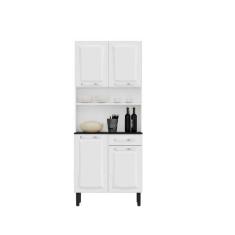 Kit de Cozinha Compacta em Aço 4 portas 1 Gaveta 80cm Branca Pratika -