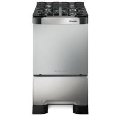 Fogão de Piso 4 Bocas a Gás Mueller Decorato 4B Vetro Inox Mesa de Vidro Temperado Inox Bivolt