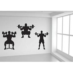 Adesivo Decorativo para Academia trio 90cm x 50cm total