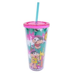 Copo Com Cubos De Gelo Picolé 600ml - Turma Da Mônica