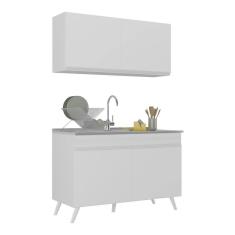 Armário de Cozinha Compacta 2 peças Veneza Multimóveis MP2141.891 Branco