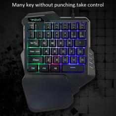 Teclado RGB LED luzes para uma mão Mecânica jogo keybo