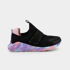 Tênis Infantil Bibi Evolution II Preto com Rosa-Feminino