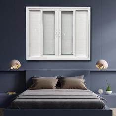 Janela Veneziana Lambril 6 Folhas Linha Veneza 100x100 Branco