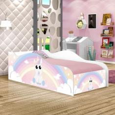 Cama Fun Unicórnio Bebê Solteiro Com Colchão