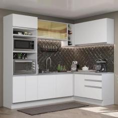 Cozinha Completa de Canto Madesa Glamy 399002 com Armário e Balcão (Se