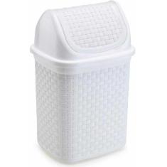 Lixeira De Pia Basculante 4,5 Litros Branca Rattan - Nitron