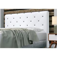Cabeceira Giovana Cama Box Casal King 190cm Botões material sintético 