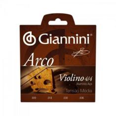 Encordoamento Para Violino Geavva Serie Arco Aco Medio Giannini