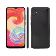Smartphone Samsung Galaxy A04e 64GB Preto 4G Octa-Core 3GB RAM 6,5 Câm