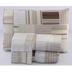 Lençol Solteiro Avulso Estampado 180 Fios Algodão Vernazza - Bazar Enxoval (Bege)