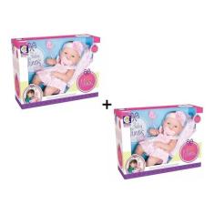 Kit 2 Baby Ninos 38 Cm Cotiplás Boneca Bebê Tipo Reborn