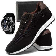 Tênis Sapatênis Masculino Wit Shoes Jogging Casual Leve Esporte Fino + Relógio e Carteira-Masculino