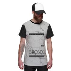 Camiseta Bronx Branca New York  Di Nuevo Street Wear Rap-Masculino