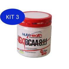 Kit 3 Bcaa Drink 8.1.1 Nutrihealth 300Gr - Nutrihealth Suplementos