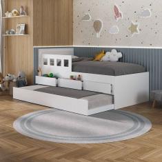 Bicama Infantil/Juvenil 3 Gavetas Casatema Branco