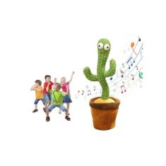 Brinquedo de pelúcia Cactus Dancer com repetidor de voz e música para crianças
