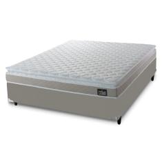 Cama Box Casal Colchão De Millenium Pillow Top Bege