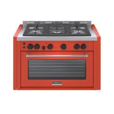 Fogão De Embutir Temis 5 Q Vermelho Glp 127v