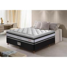 Conjunto Cama Box Casal de Molas Ensacadas D33 com Pillow TOP Cama inB