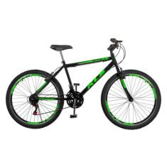 Bicicleta Aro 26 Kls Sport Gold Freio V-Brake Mtb 21 Marchas, Preto, V