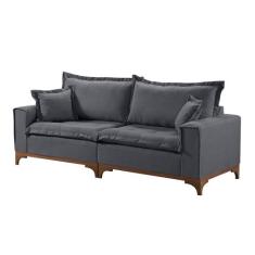 Sofá 4 Lugares Living M-47 Veludo Martins - Martins Estofados, Grafite