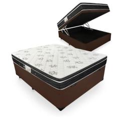 Cama Box Com Baú Casal + Colchão De Molas - Ortobom - Physical Nanolas