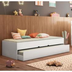 Cama Infantil com Cama Auxiliar Chiara Branco Brilho - Phoenix Branco 