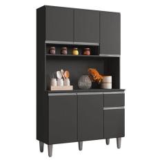 Armário para Cozinha Kit Márcia Cinza Fosco - AJL - AJL Móveis