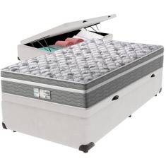 Cama Box Baú e Colchão Evolution Molas Ensacadas Solteiro Probel,  Bra