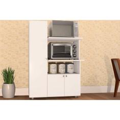 Balcão de Cozinha Âmbar c/ 3 Portas e 2 Nicho p/ Forno 70cm Branco - Telasul